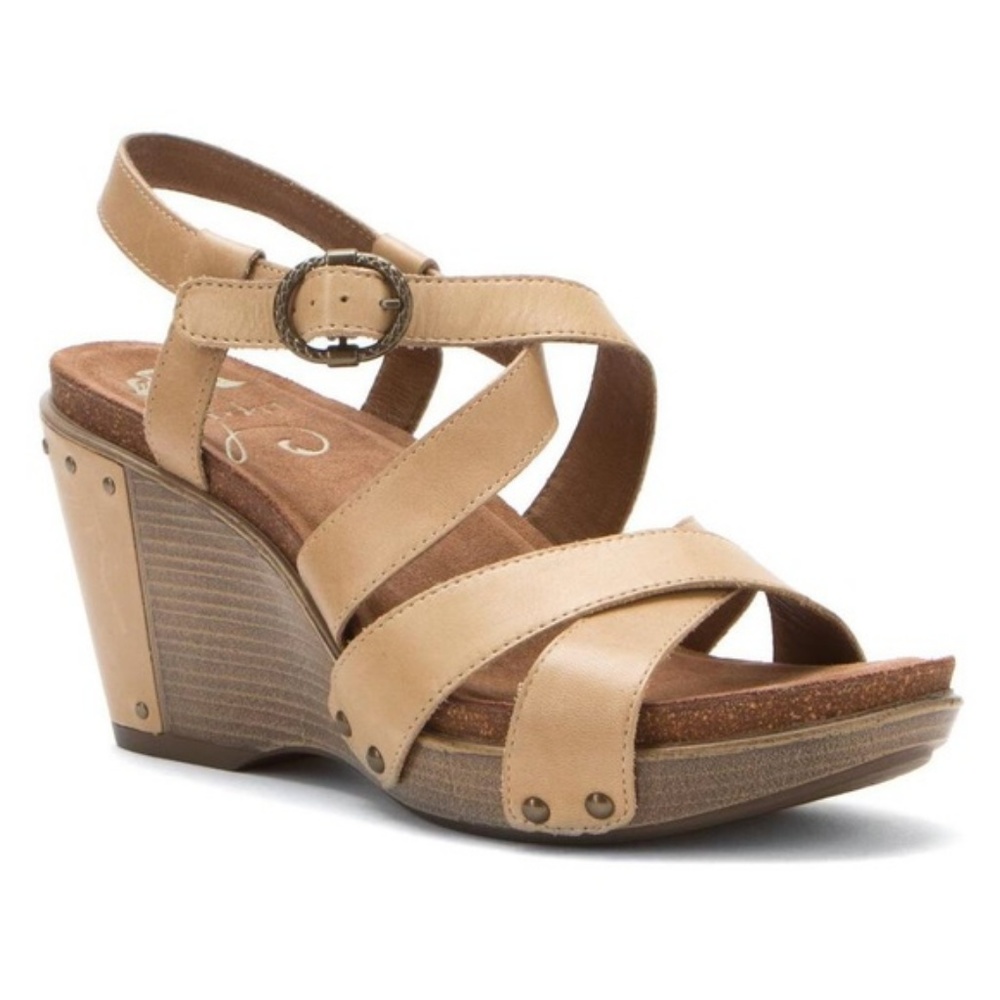 Dansko Leather Frida sandals size 39, Sand antique